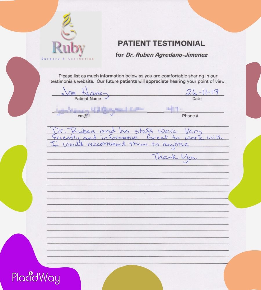 Patient Jon Nancy Testimonial at Ruby® Surgery & Aesthetics, Guadalajara, Mexico
